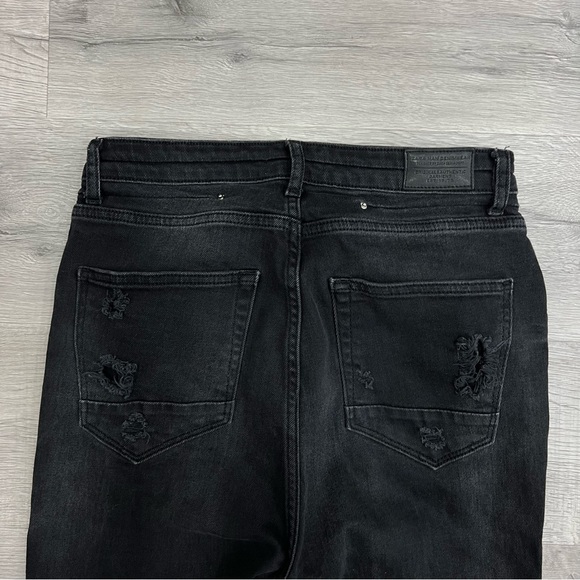 ZARA Black Distressed Denim Jeans - Picture 5 of 7